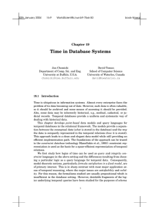 Time in Database Systems Chapter 19