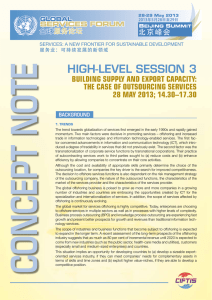 HIGH-LEVEL SESSION 3 Building Supply and Export CapaCity: 28 May 2013; 14.30–17.30