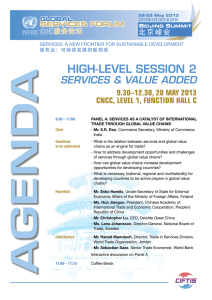 HiGH-lEvEl sEssioN 2 ServiceS &amp; value added 9.30–12.30, 28 May 2013