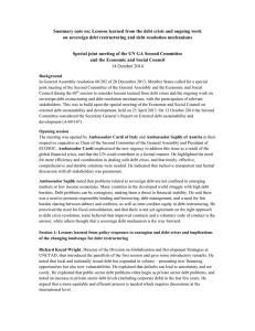 Summary note on: Lessons learned from the debt crisis and... on sovereign debt restructuring and debt resolution mechanisms