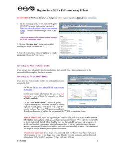 Register for a SUNY ESF event using E-Trak .