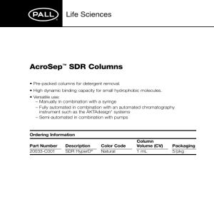 AcroSep SDR Columns