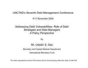 UNCTAD’s Seventh Debt Management Conference Addressing Debt Vulnerabilities: Role of Debt