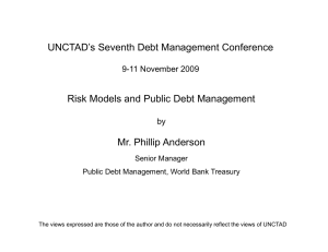 UNCTAD’s Seventh Debt Management Conference Risk Models and Public Debt Management