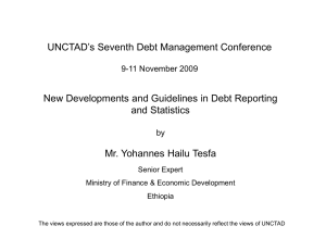 UNCTAD’s Seventh Debt Management Conference and Statistics