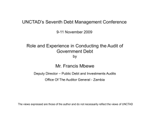 UNCTAD’s Seventh Debt Management Conference Government Debt