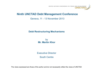 Ninth UNCTAD Debt Management Conference Geneva, 11 - 13 November 2013  by