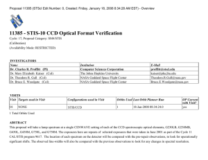 11385 - STIS-10 CCD Optical Format Verification
