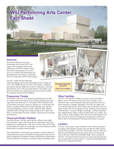 WIU Performing Arts Center Fact Sheet Overview