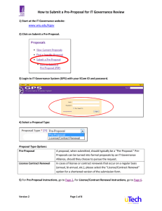 How to Submit a Pre-Proposal for IT Governance Review www.wiu.edu/itgov
