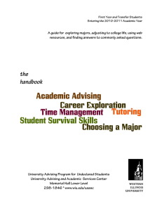 A guide for  exploring majors, adjusting to college life,... resources, and finding answers to commonly asked questions.