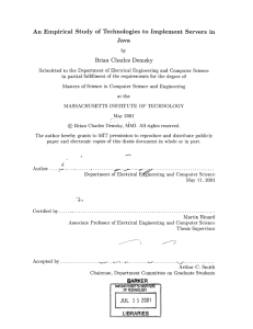 An  Empirical  Study  of  Technologies ... Java Brian  Charles  Demsky