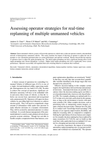 Assessing operator strategies for real-time replanning of multiple unmanned vehicles