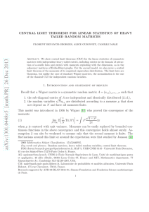 CENTRAL LIMIT THEOREMS FOR LINEAR STATISTICS OF HEAVY TAILED RANDOM MATRICES