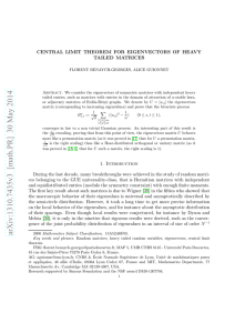 CENTRAL LIMIT THEOREM FOR EIGENVECTORS OF HEAVY TAILED MATRICES