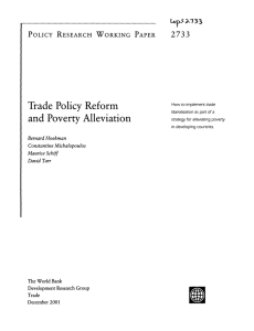 Trade Policy Reform and Poverty Alleviation AX-733 Lvp