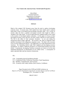 Free Trade in the Americas from a North-South Perspective Abstract:  John Gilbert