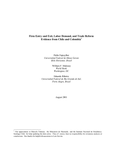 Firm Entry and Exit, Labor Demand, and Trade Reform