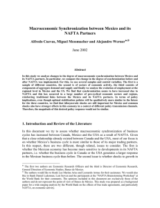 Macroeconomic Synchronization between Mexico and its NAFTA Partners