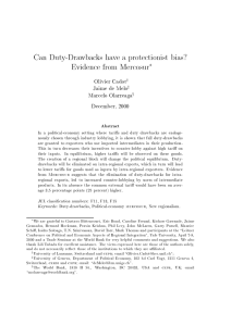 Can Duty-Drawbacks have a protectionist bias? Evidence from Mercosur Olivier Cadot