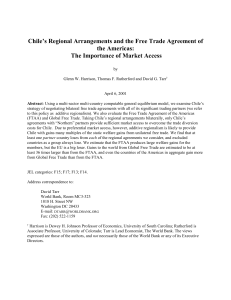 Chile’s Regional Arrangements and the Free Trade Agreement of the Americas: