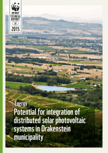 Potential for integration of distributed solar photovoltaic systems in Drakenstein municipality