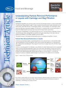 ticle Understanding Particle Removal Performance in Liquids with Cartridge and Bag Filtration Overview