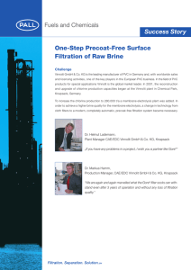 One-Step Precoat-Free Surface Filtration of Raw Brine Success Story Challenge