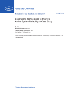 Scientific &amp; Technical Report Separations Technologies to Improve FCASRCSENa