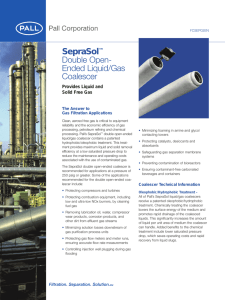 SepraSol Double Open- Ended Liquid/Gas Coalescer