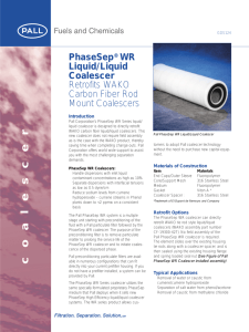 PhaseSep WR Liquid/Liquid Coalescer