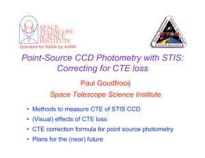 Point-Source CCD Photometry with STIS: Correcting for CTE loss Paul Goudfrooij