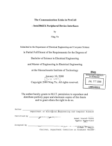 in Partial  Fulfillment  of the Requirements  for... Bachelor  of Science  in  Electrical  Engineering