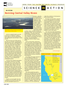 Reviving Central Valley Rivers s c i e n c e in
