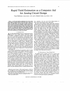 as a Computer Aid Rapid Yield Estimation for Analog Circuit Design