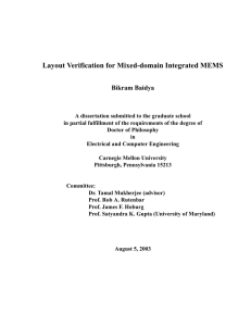 Layout Verification for Mixed-domain Integrated MEMS Bikram Baidya