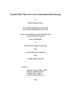 Parallel-Plate Micro Servo for Probe-Based Data Storage