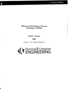 ENGINEERING Electrical g~ Computer Behavioral Modeling  of  Viscous