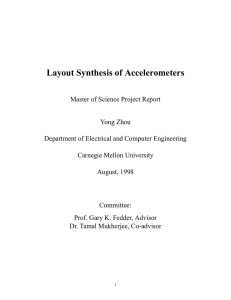Layout Synthesis of Accelerometers