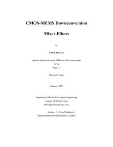CMOS-MEMS Downconversion Mixer-Filters