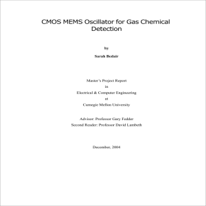 CMOS MEMS Oscillator for Gas Chemical Detection