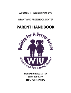 PARENT HANDBOOK REVISED 2015  WESTERN ILLINOIS UNIVERSITY
