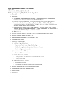 Writing Instruction in the Disciplines (WID) Committee April 23, 2014