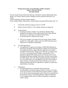 Writing Instructions in the Disciplines (WID) Committee Horrabin Hall 60
