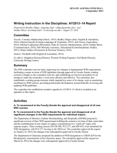 –14 Report Writing Instruction in the Disciplines: AY2013