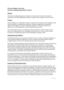 Western Illinois University  Internal Auditing Department Charter
