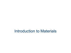 Introduction to Materials