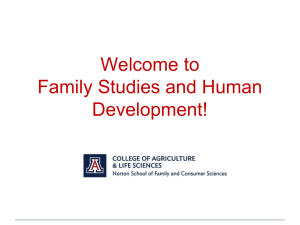 Welcome to Family Studies and Human Development!
