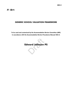 1. GENERIC SCHOOL VALUATION FRAMEWORK 305-3