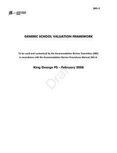 GENERIC SCHOOL VALUATION FRAMEWORK 305-3